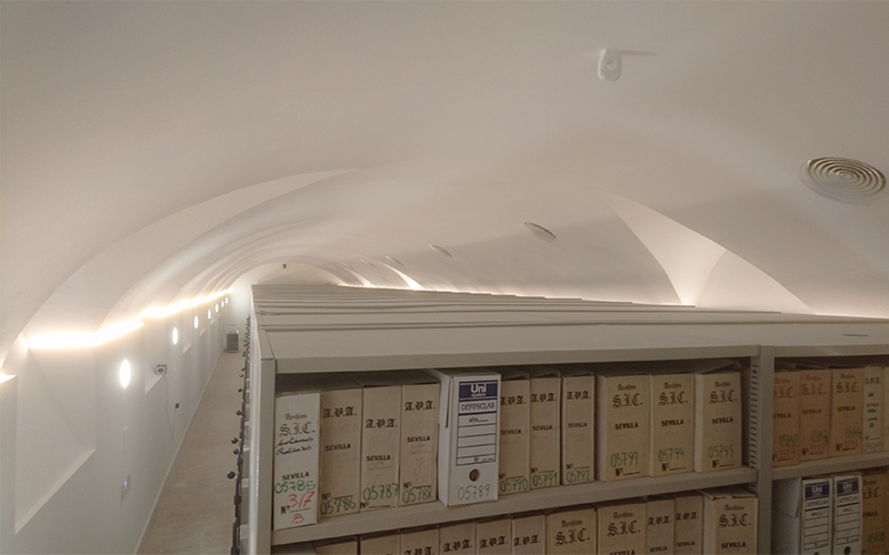 Sótano del Archivo Histórico del Palacio Arzobispal. Sevilla